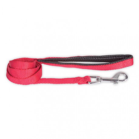 Doogy basic nylon lead with comfort handle - red