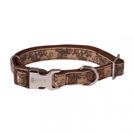 Envy Flora dog collars - Brown