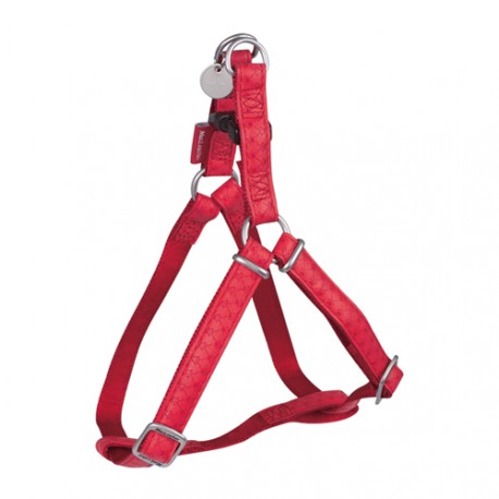 Mc leather dog harness - Red