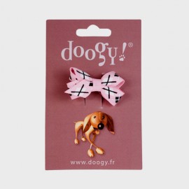 Doogy knot with pink jacquard