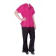 "Angela" pink short-sleeved overall