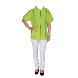 "Angela" green short-sleeved overall