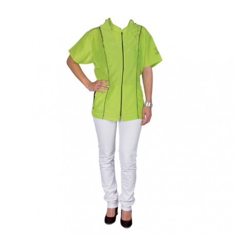 "Angela" green short-sleeved overall