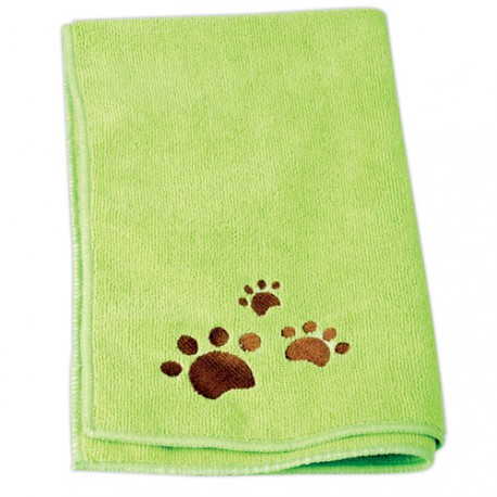 IdealDog set of 2 microfiber towels - Green