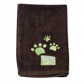 IdealDog set of 2 microfiber towels - Brown