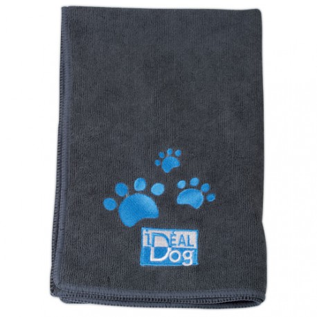 IdealDog set of 2 microfiber towels - Grey
