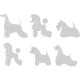 Set of 6 dog stickers