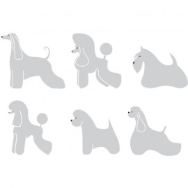 Set of 6 dog stickers