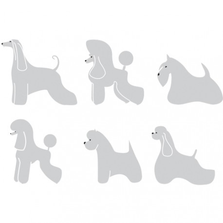 Set of 6 dog stickers