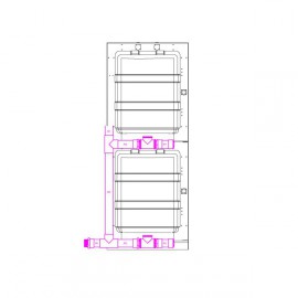 Kit to assemble 2 modular cages M vertically