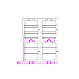 Kit to assemble 4 modular cages M