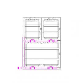 Kit to assemble 1 modular cage L and 2 modular cages M