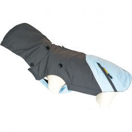 Doogy 2 in 1 tampa raincoat - grey / blue