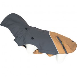 Doogy 2 in 1 tampa raincoat - grey / peach