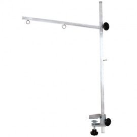 Height adjustable single grooming arm with  fastening rings