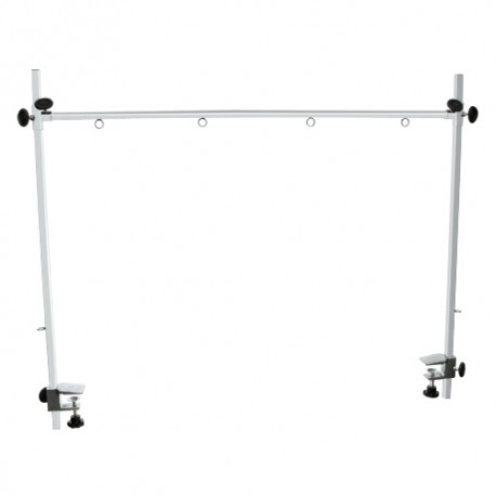 Height adjustable double grooming arm