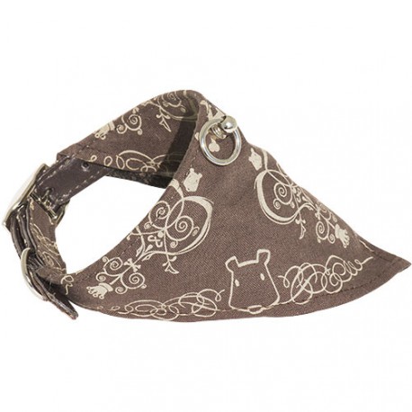 Doogy bandana collar - brown fabric