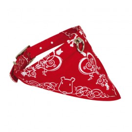 Doogy bandana collar - red fabric