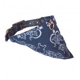 Doogy bandana collar - blue fabric