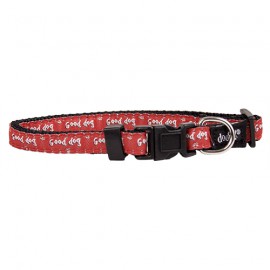 Doogy fantaisie collar - "Good dog" red