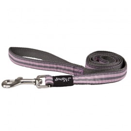 Doogy fantaisie lead - stripped grey and pink