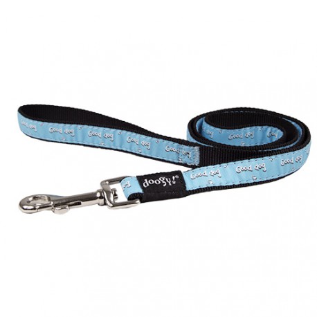 Doogy fantaisie lead - "good dog" blue