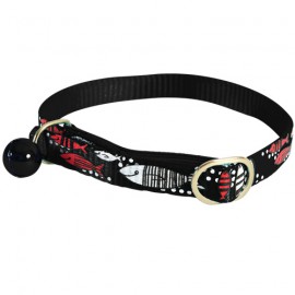 Sardine cat collar - Black