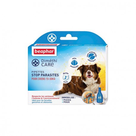 Dimethicare, pipettes stop parasite dog