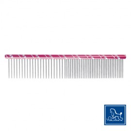 Idealdog "Star" steel comb pink