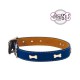 Leather collar indigo