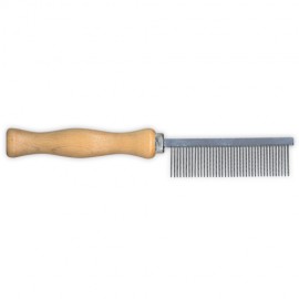 Idealdog medium wooden handle comb