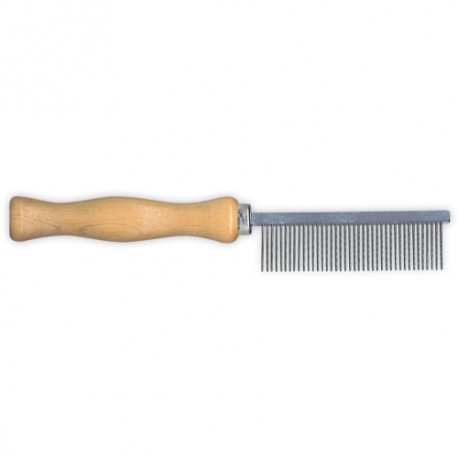 Idealdog medium wooden handle comb
