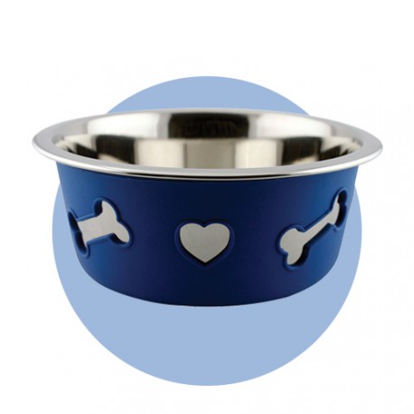 Bone And Heart silicone Coating Bowl