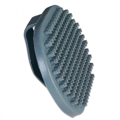 Rubber brush with large pins