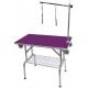 Single arm folidng table with wheels purple