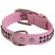 Pink Collar Glamorous 2 rows rhinestones