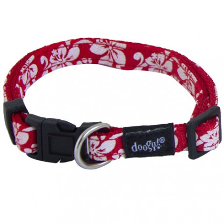 Dog collar Tahiti red