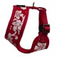 Dog t-shirt harness Tahiti red