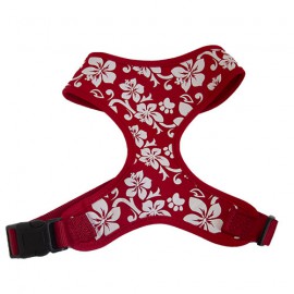 Dog t-shirt harness Tahiti red