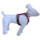 Dog adjustable harness Tahiti red