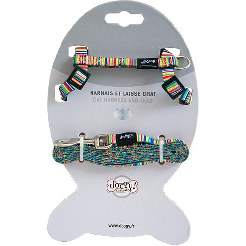 rainbow cat harness