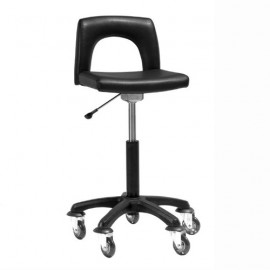 stool "square" black  45-65cm high clearance pump