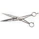 Meteor straight scissors 19 cm staggered branches and small rings