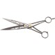 Meteor straight scissors 19 cm staggered branches and small rings