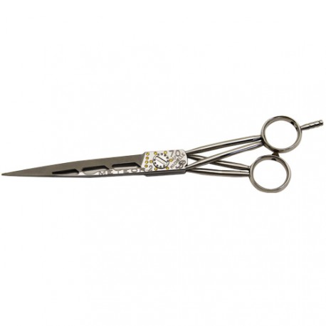 Meteor straight scissors 18 cm short staggered branches and small rings