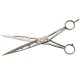 Meteor straight scissors 18 cm short staggered branches and small rings