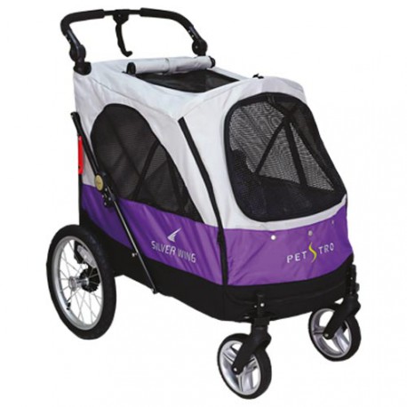 purple pet stroller