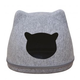 Cat head felt basket