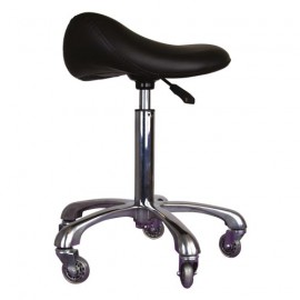 Grooming stool black with  Anti-hair wheels