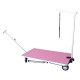 HEIGHT ADJUSTABLE PINK FOLDING TABLE